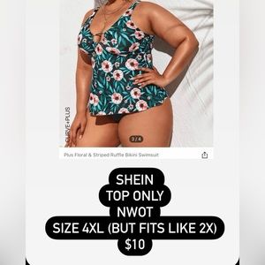 Shein 4x swim tanking (top)